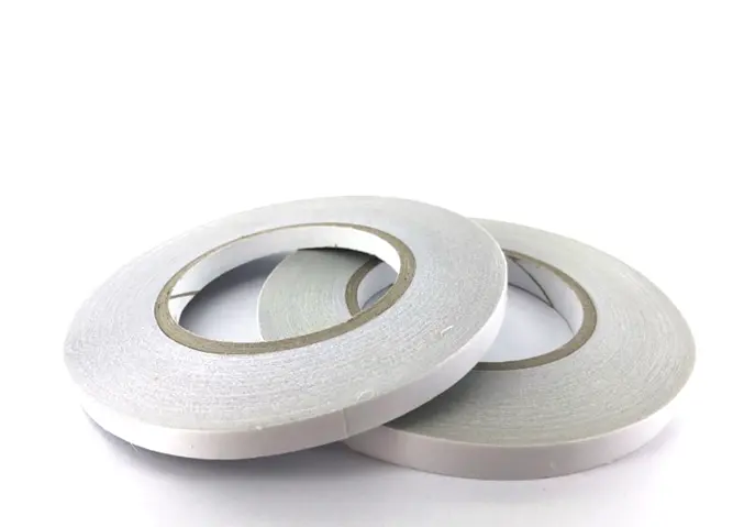 TAPE dubbelzijdig VOOR ZEILDOEK 12MM (geen reactie PVC)  50m