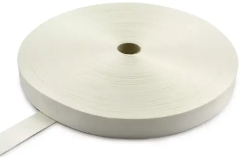[VT36.3350.72.100] SANGLE 50mm  BLANC PES  6T   1m