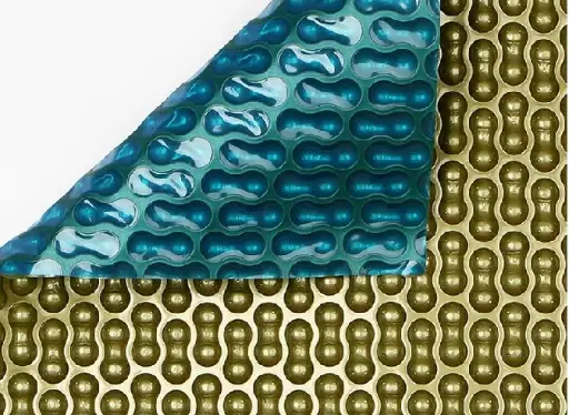 [VT96.5002.79.1] BUBBEL 200CM BLAUW/GOUD UV-GESTABILISEERD 500MICRON 102M