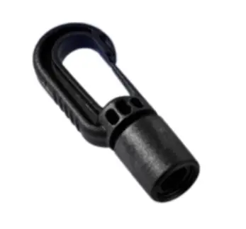 [MD04.5608.43.100] KARABIJNHAAK PLASTIC, ZWART 8MM  100st